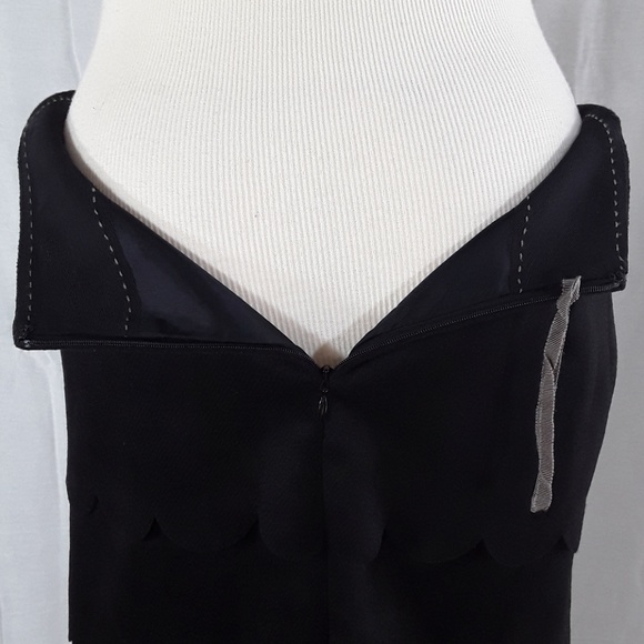 Maeve black skirt with scallop layered pattern - Picture 5 of 5